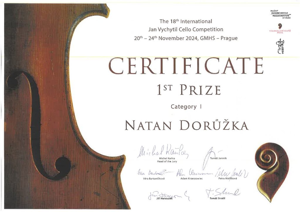 Soutěžní úspěch violoncellového oddělení