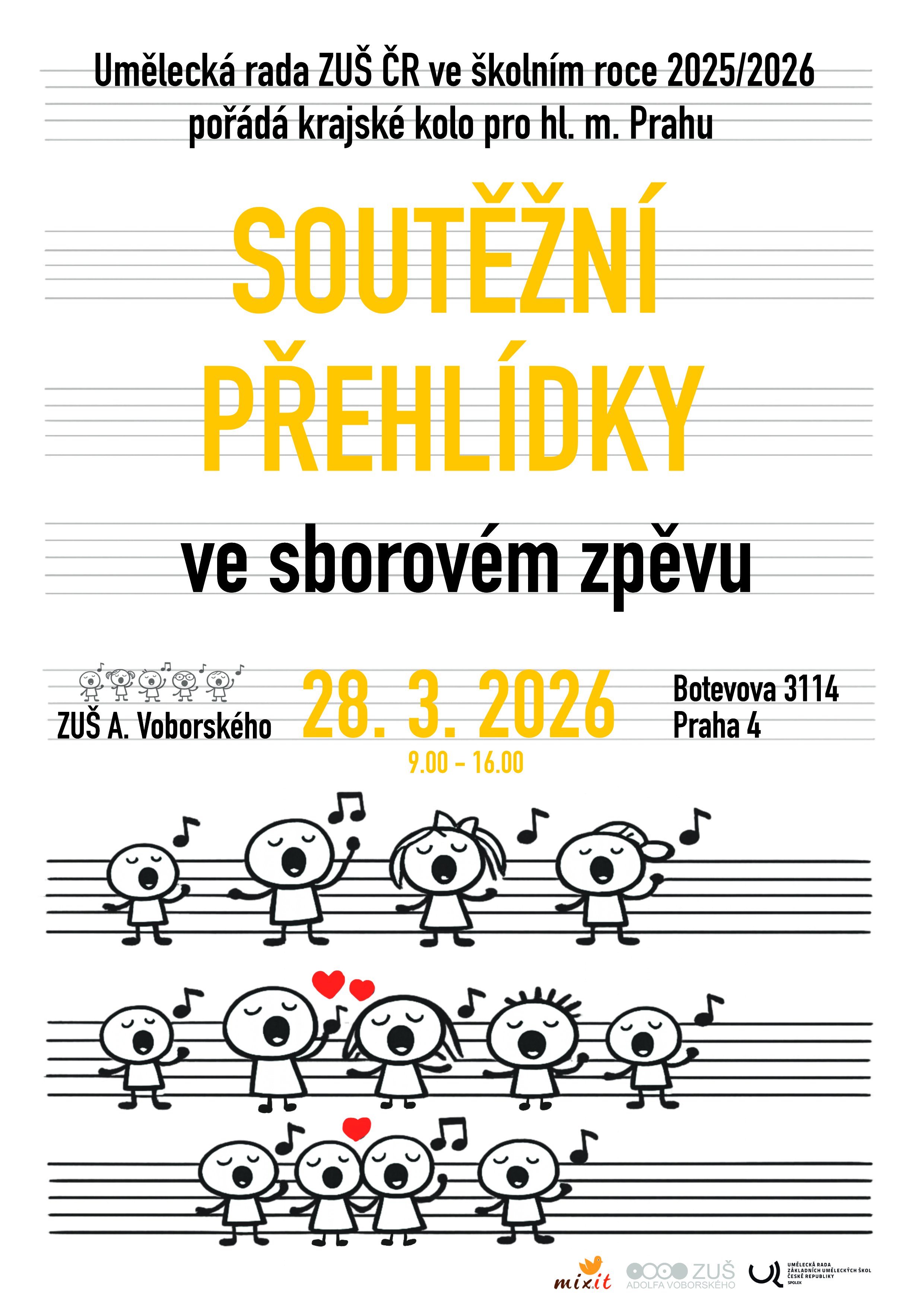 Soutěžní přehlídka ve sborovém zpěvu - 28. 3. 2026 od 9 - 16 hodin